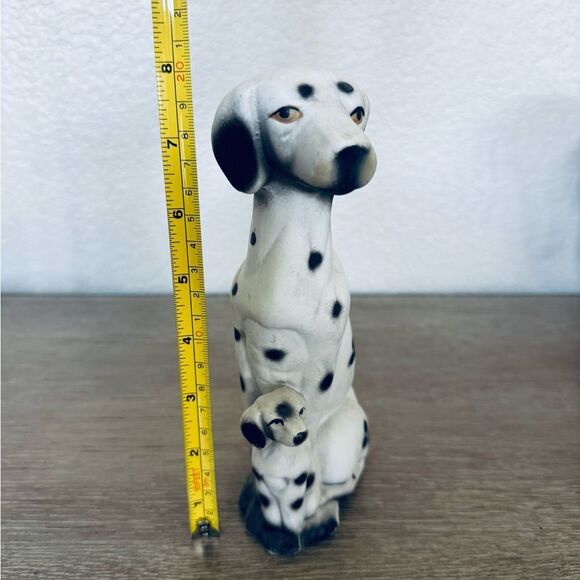 Vintage Dalmatian Dog & Puppy Figurine Decor - Picture 2 of 4